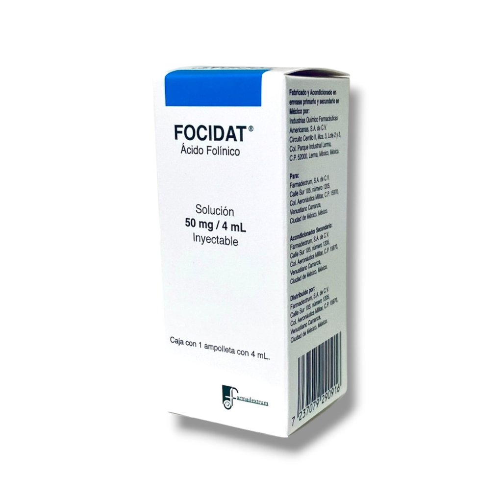 ACIDO FOLINICO SOL INY 50 MG/4 ML FOCIDAT LAB FARMADEXTRUM (RF)