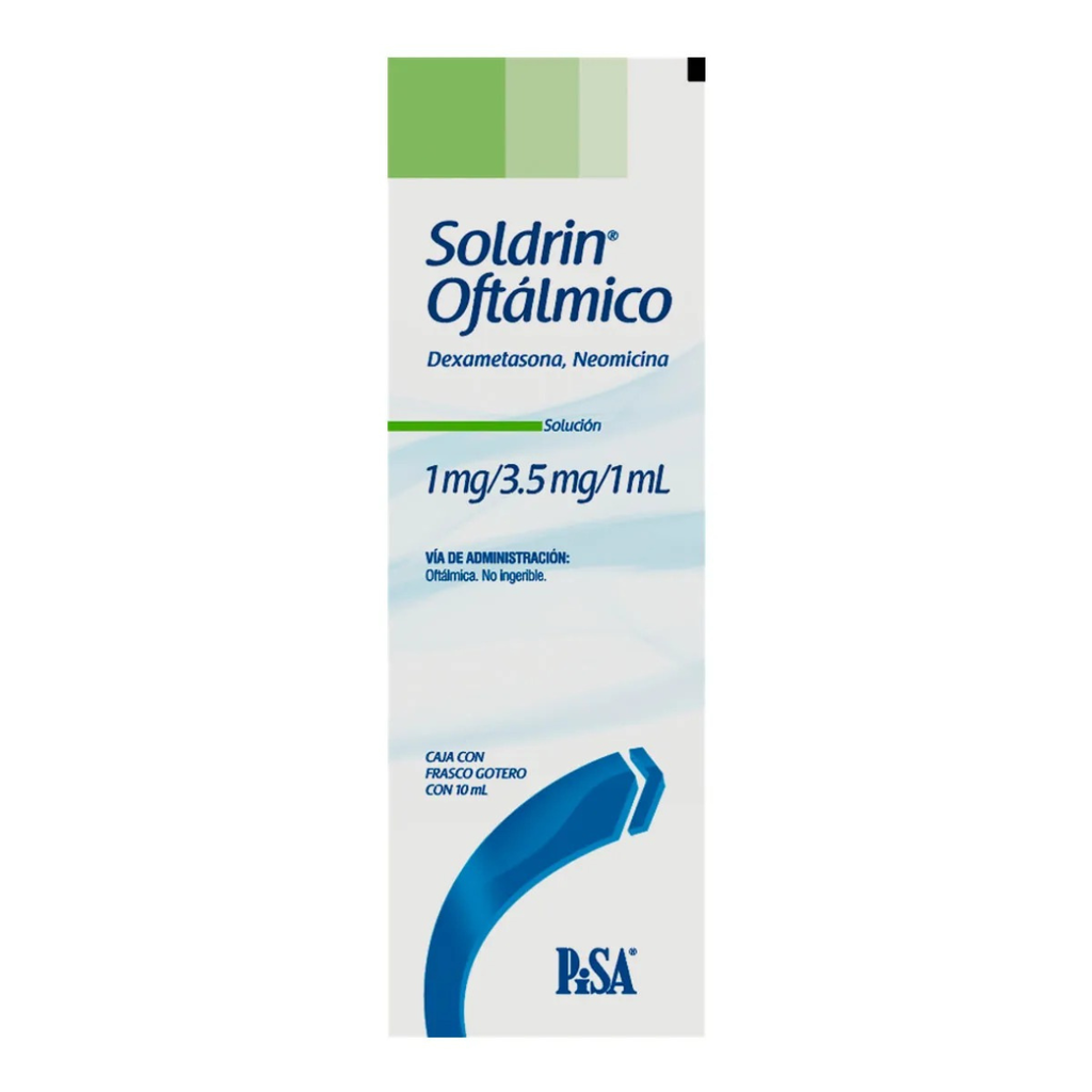 DEXAMETASONA NEOMICINA SOL OFTALMICA 1/3.5/ML FCO GOTERO C/10 ML SOLDRIN OFTALMICO LAB PISA
