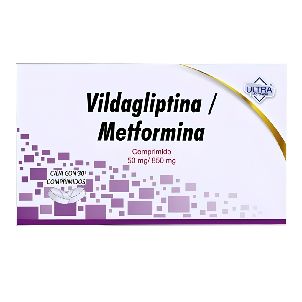 VILDAGLIPTINA METFORMINA 50/850 MG C/30 COMPRIMIDOS LAB ULTRA