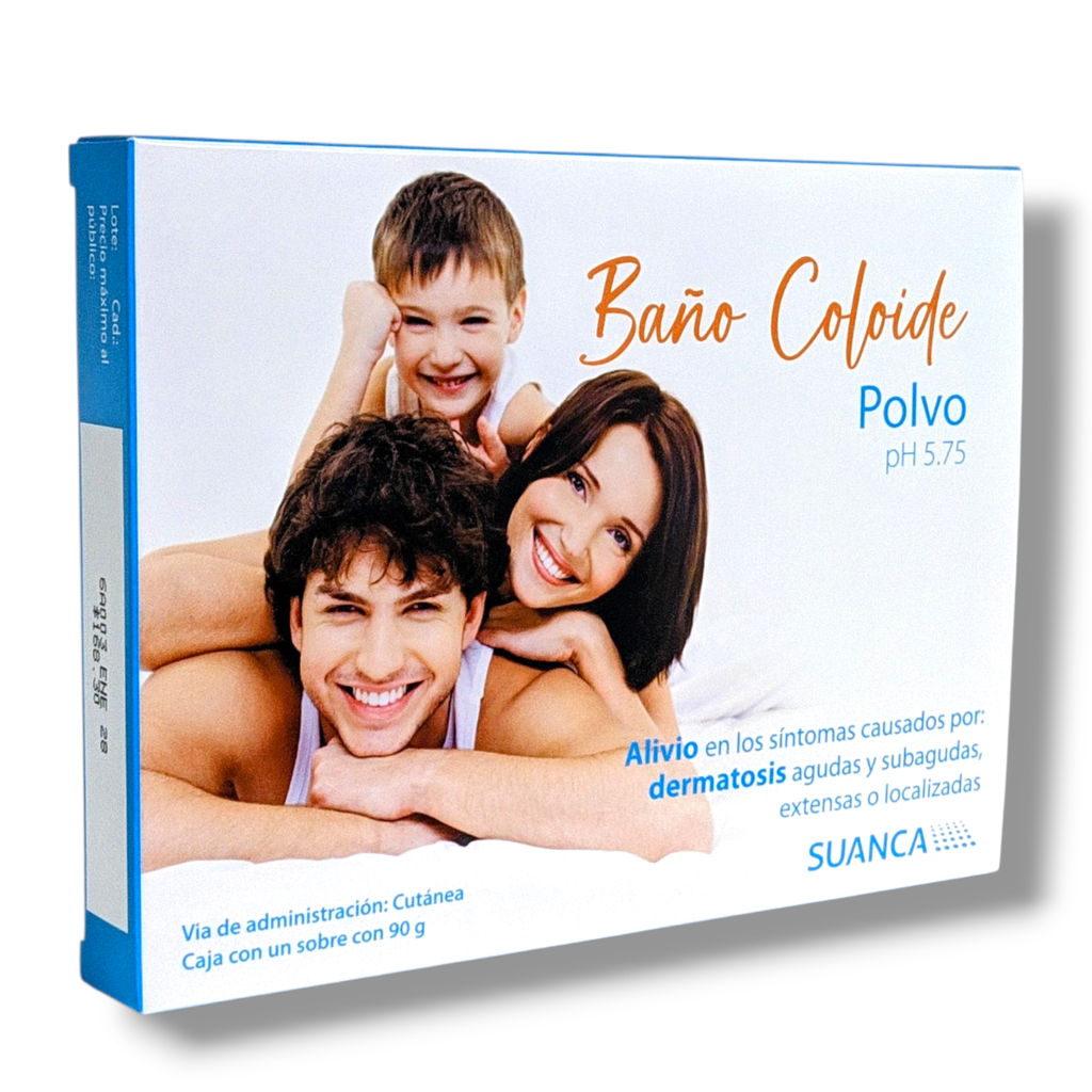 [4836] BAÑO COLOIDE POLVO 90 G C/1 SOBRE PH 5.75 HARINA DE SOYA POLIVIDONA (96.5/2 G) LAB SUANCA