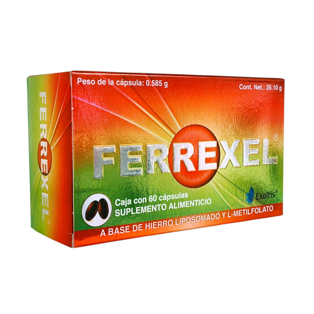 [4837] FERREXEL C/60 CAP SUPLEMENTO ALIMENTICIO HIERRO LIPOSOMADO L-METILFOLATO LAB EXELTIS