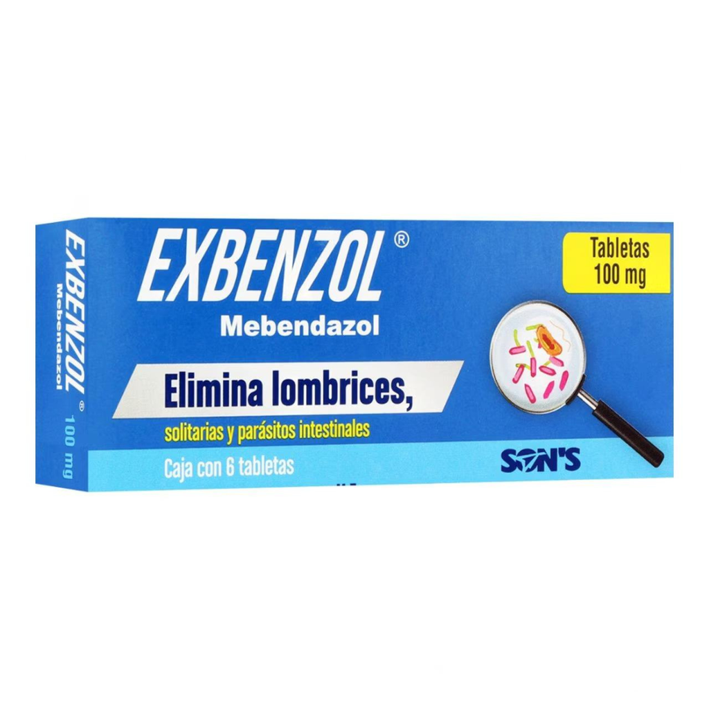 MEBENDAZOL 100 MG C/6 TAB EXBENZOL LAB SONS