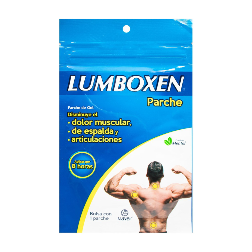 LUMBOXEN PARCHE DE GEL CAPSAICINA ALCANFOR MENTOL SALICILATO DE METILO LAB MAVER