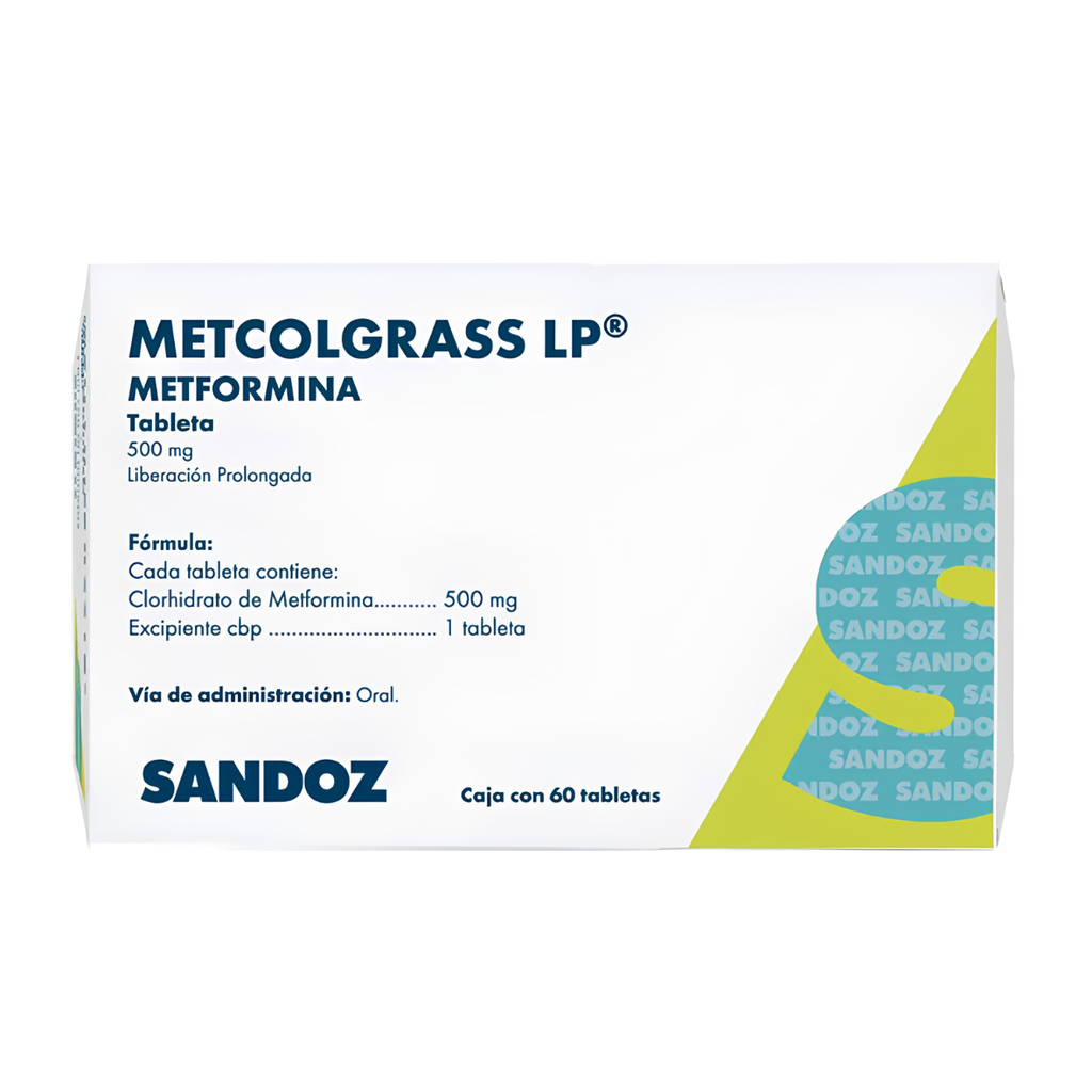 METCOLGRASS LP 500 MG C/60 TAB LP METFORMINA LAB SANDOZ