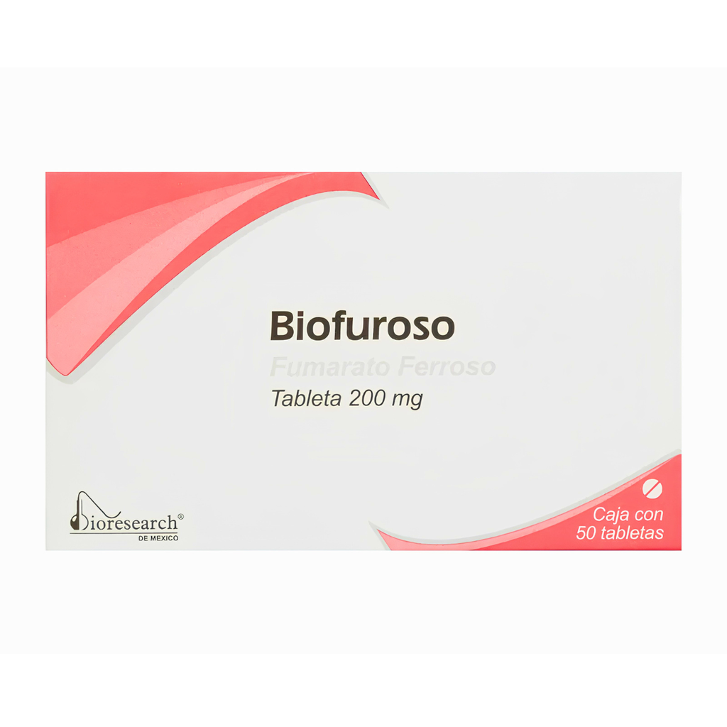 FUMARATO FERROSO 200 MG C/50 TAB BIOFUROSO LAB BIORESEARCH