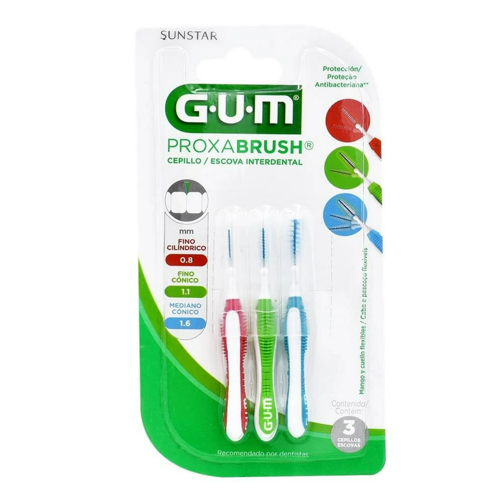 CEPILLO INTERDENTAL PROXABRUSH C/3 PZAS GUM SUNSTAR