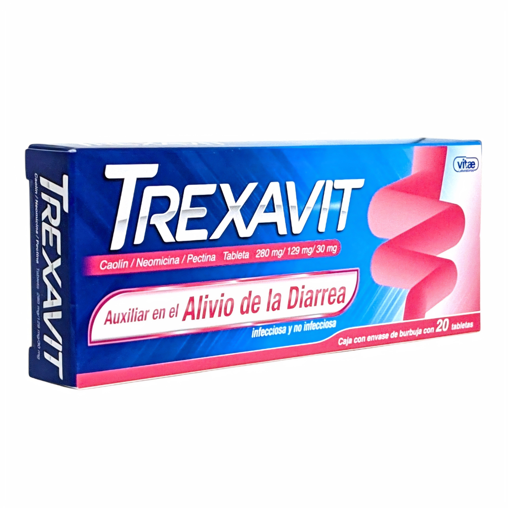 NEOMICINA CAOLIN PECTINA 129/280/30 MG C/20 TAB TREXAVIT LAB VITAE