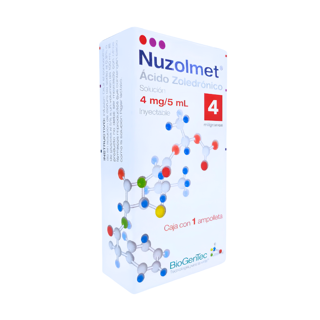 ACIDO ZOLEDRONICO SOL INY 4 MG/5 ML NUZOLMET LAB PSICOFARMA