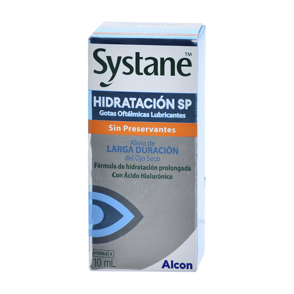 SYSTANE HIDRATACION SP GOTAS OFTALMICAS LUBRICANTES FCO C/10 ML CON ACIDO HIALURONICO LAB ALCON