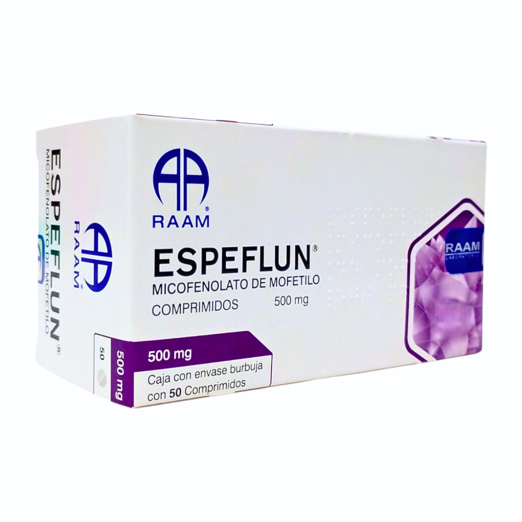 MICOFENOLATO DE MOFETILO 500 MG C/50 COMPRIMIDOS ESPEFLUN LAB RAAM