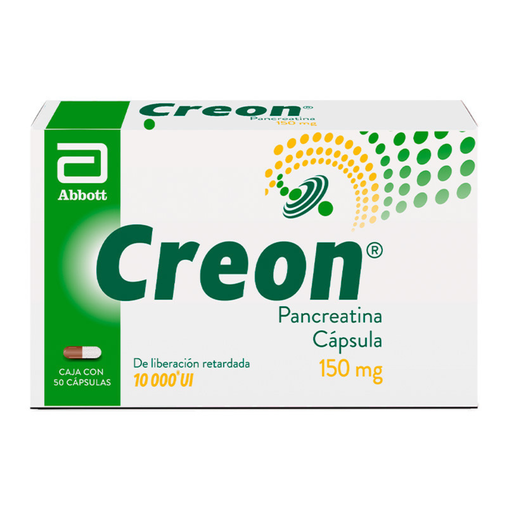 [4897] CREON 150 MG C/50 CAP LIBERACION RETARDADA PANCREATINA (10 000 UI) LAB ABBOTT