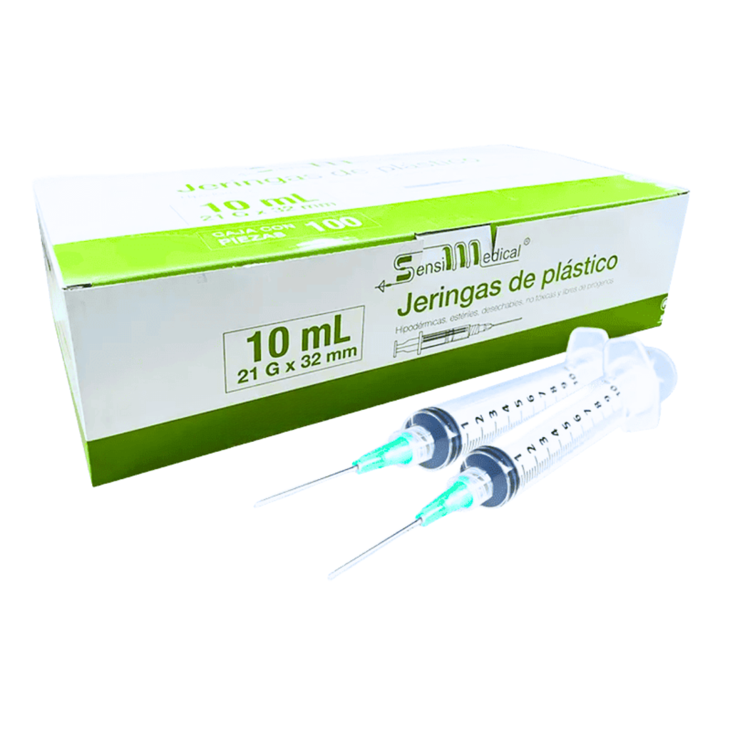[4901] JERINGA 10 ML 21 X 32 C/A PIEZA VERDE SENSIMEDICAL