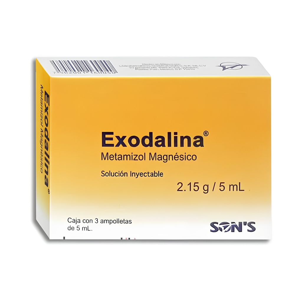 METAMIZOL MAGNESICO SOL INY 2.15 G/5 ML C/3 AMP EXODALINA LAB SONS
