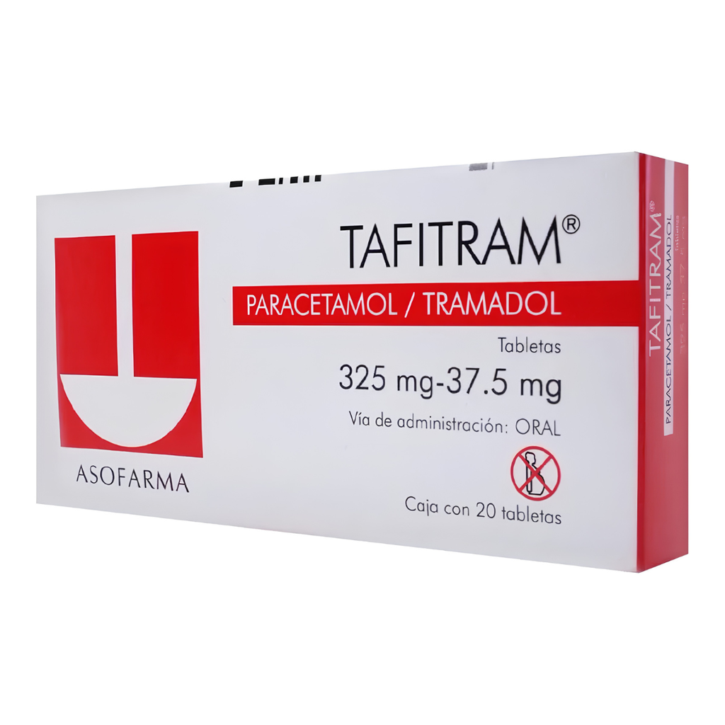 TAFITRAM 325/37.5 MG PARACETAMO TRAMADOL C/20 TAB LAB ASOFARMA GRUPO III