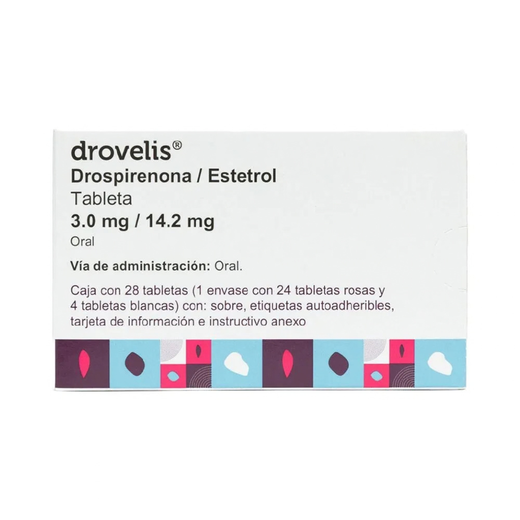 DROVELIS 3 / 14.2 MG DROSPIRENONA ESTRETROL C/24 TAB LAB GEDEON