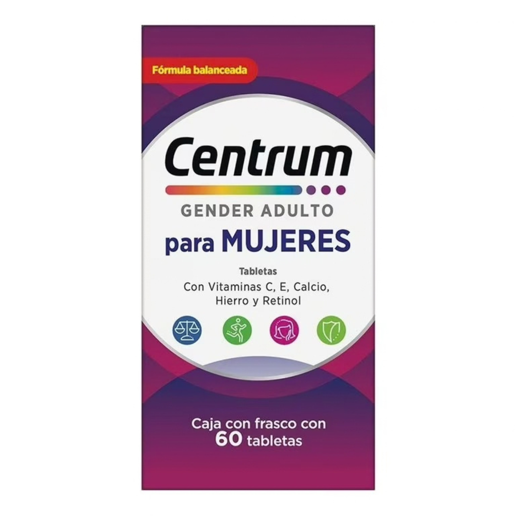CENTRUM GENDER + 50 MUJERES C/60 TAB LAB GSK