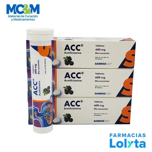 [910] ACC EFERVESCENTE 600 MG ACETILCISTEINA C/20 TAB LAB SANDOZ