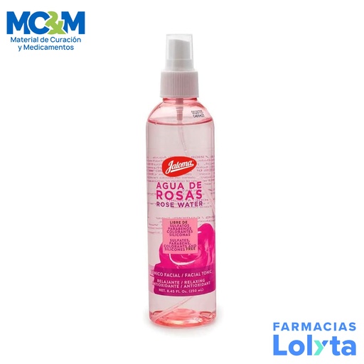 [3888] AGUA DE ROSAS TONICO FACIAL C/250 ML LAB JALOMA