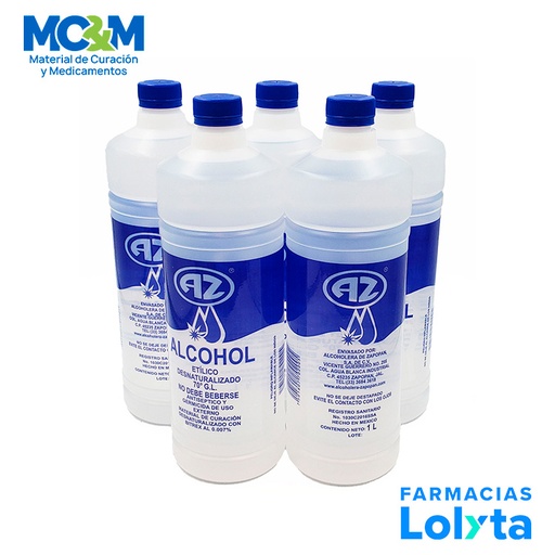 [4412] ALCOHOL 1000ML 70° AZUL ALCOHOL ZAPOPAN