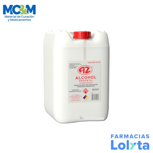 [4345] ALCOHOL 20 LTS 96° ROJO ZAPOPAN