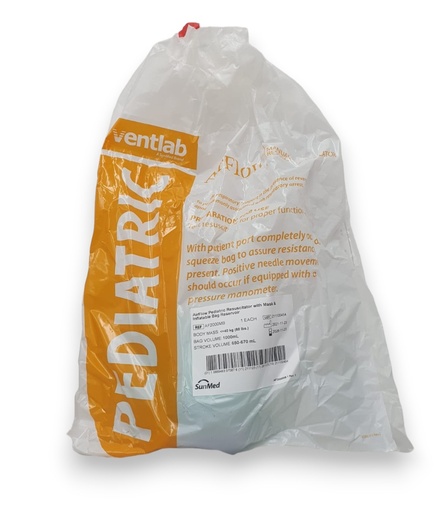 [75] RESUCITADOR DESECHABLE PEDIATRICO CON MASCARILLA AIRFLOW REF AF2000MB SUNMED (AMBU)