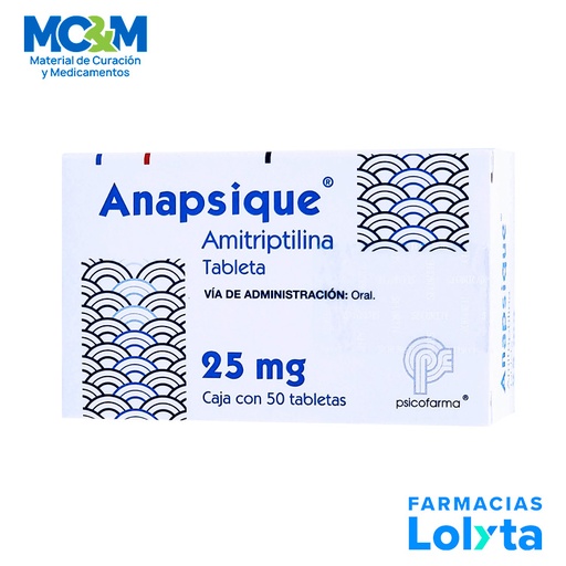 [14] AMITRIPTILINA 25 MG C/50 TAB ANAPSIQUE LAB PSICOFARMA GRUPO III