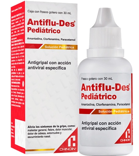 [940] ANTIFLU-DES SOL PEDIATRICA 2.5/0.1/15 G/100 ML C/30 ML AMANTADINA CLORFENAMINA PARACETAMOL LAB CHINOIN