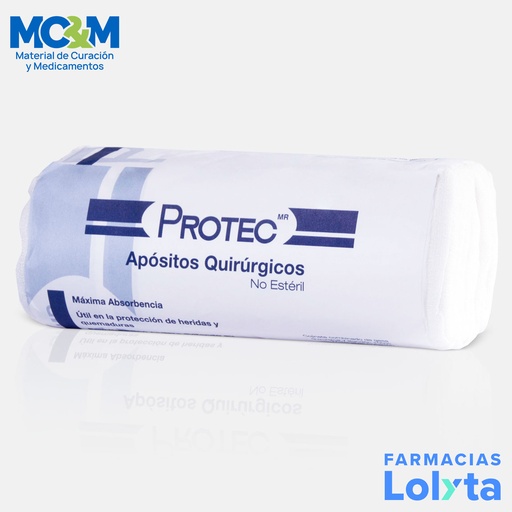 [3383] APOSITO DE GASA NO ESTERIL 20 X 8 CM C/10 PZAS PROTEC DEGASA 0101000