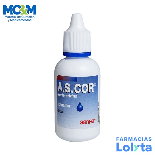 [549] AS COR SOLUCION ORAL 10 MG/ML FCO C/24 ML NORFENEFRINA LAB SANFER
