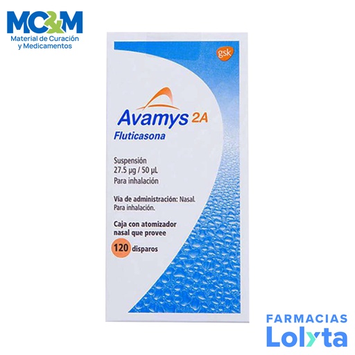 [1247] AVAMYS 2A SUSP P/INHALACION 27.5MCG/50MCL FLUTICASONA C/120 DISPAROS LAB GLAXOS