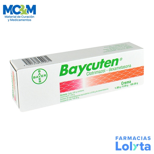 [407] BAYCUTEN CREMA 1.00/0.04/100.00 G CLOTRIMAZOL DEXAMETASONA C/30 G LAB BAYER
