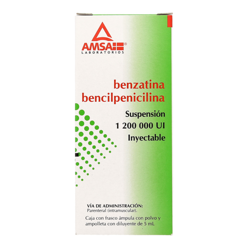 [1510] BENCILPENICILINA SOL INY 1 200 000 UI BENZATINA LAB AMSA