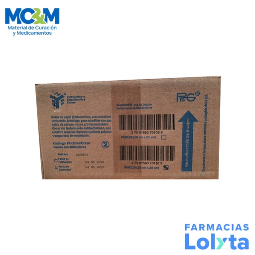 [4161] BOLSA PAPEL MIXTA 15X28 C/1000 PZA PMG