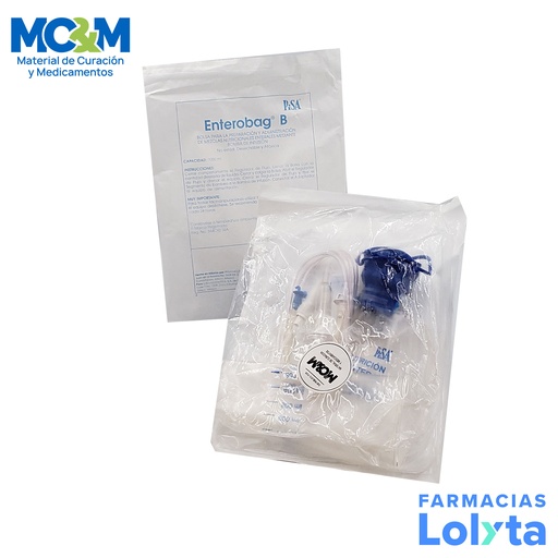 [4127] BOLSA PARA PREPARACION Y ADMINISTRACION DE MEZCLAS NUTRICIONALES ENTERALES PARA BOMBA DE INFUSION ENTEROBAG DE 1,000 ML LAB PISA