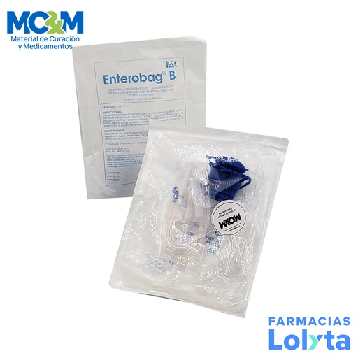 [4129] BOLSA PARA PREPARACION Y ADMINISTRACION DE MEZCLAS NUTRICIONALES ENTERALES PARA BOMBA DE INFUSION ENTEROBAG DE 500 ML LAB PISA