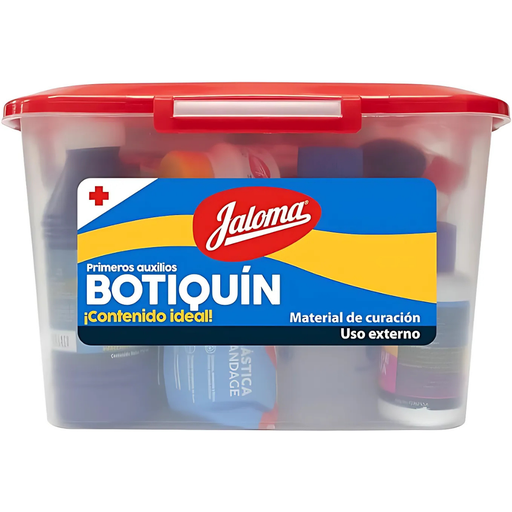 [3773] BOTIQUIN PRIMEROS AUXILIOS CAJA C/MATERIAL DE CURACION USO EXTERNO JALOMA
