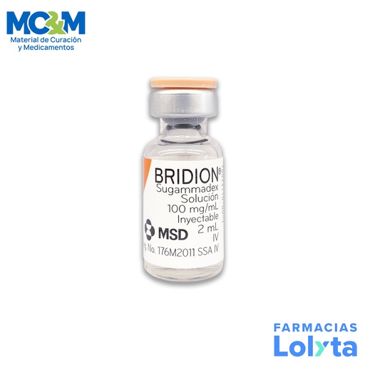 [213] BRIDION SOL INY 100MG/ML C/1 FCO AMPULA 2ML SUGAMMADEX LAB MSD