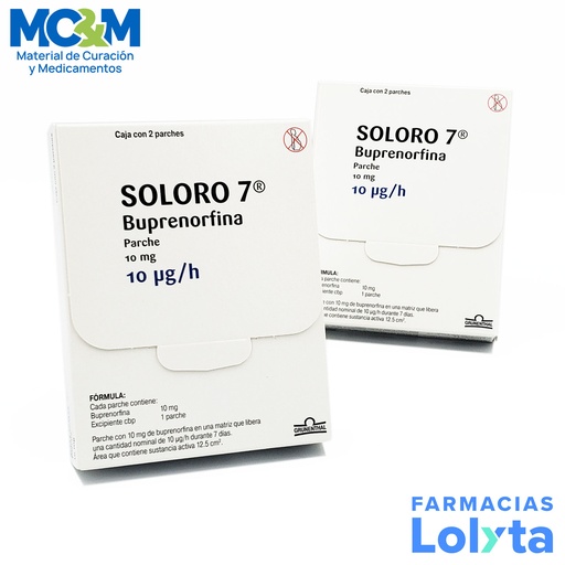 [83] BUPRENORFINA 10 MG 10MCG/H C/2 PARCHES SOLORO 7 LAB GRUNENTHAL GRUPO II