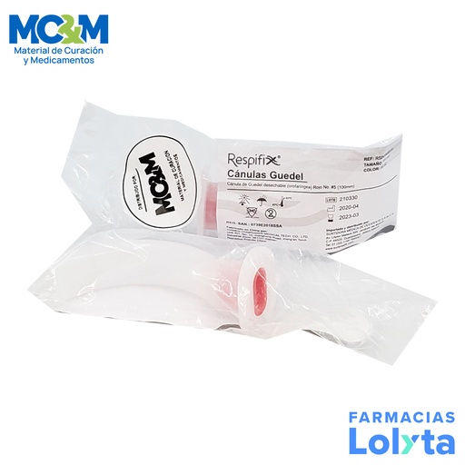 [4190] CANULA DE GUEDEL N0. 5 100 MM ROJA RESPIFIX REF RSPCP656010