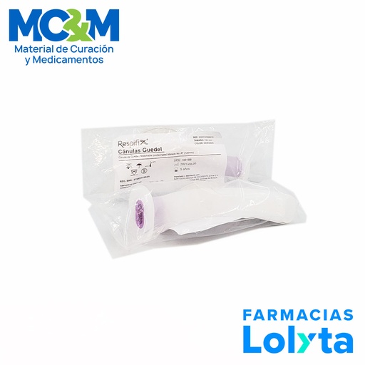 [4191] CANULA DE GUEDEL NO. 7 120 MM MORADA RESPIFIX REF RSPCP656012