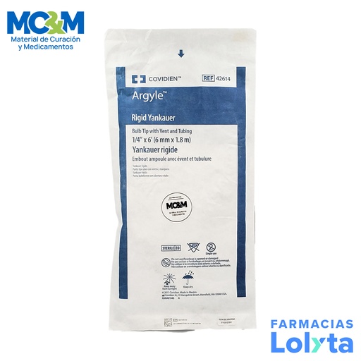 [3285] CANULA YANKAUER C/TUBO DE EXTENSION 1.8 M ARGYLE REF 42614 CARDINAL HEALTH