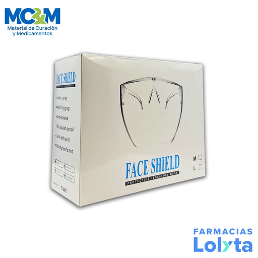 [177] CARETA PROTECTORA CON LENTES ADULTO REUTILIZABLE TRANSPARENTE