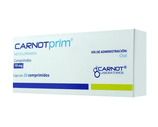 [1050] CARNOTPRIM 10 MG C/20 COMPRIMIDOS METOCLOPRAMIDA LAB CARNOT