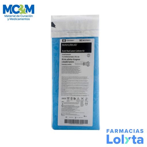 [3235] CATETER MAHURKAR 11.5 FR X 19.5 COVIDIEN CURVO REF 8813793013