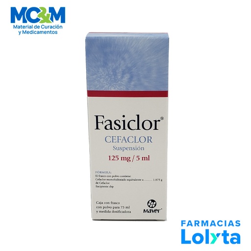 [1858] CEFACLOR SUSP 125 MG/5 ML FCO C/75 ML FASICLOR LAB MAVER