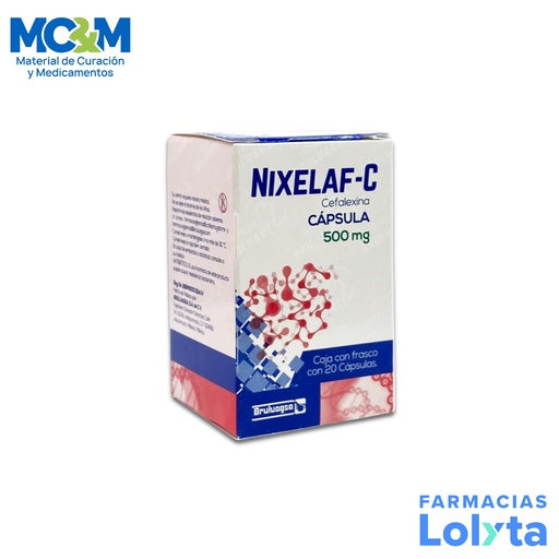 [1018] CEFALEXINA 500 MG C/20 CAP NIXELAF-C LAB BRULUAGSA