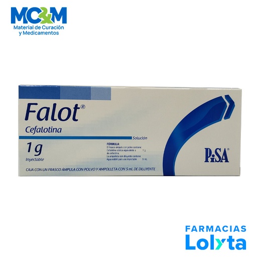 [2627] CEFALOTINA SOL INY 1 G FALOT LAB PISA