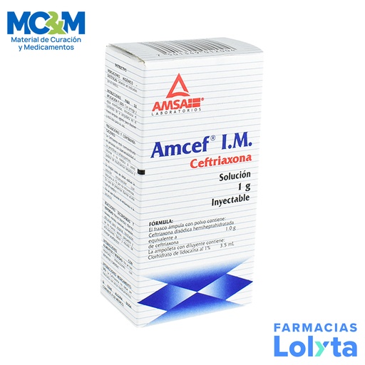 [2533] CEFTRIAXONA SOL INY 1 G IM AMCEF LAB AMSA