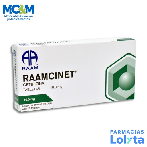 [224] CETIRIZINA 10 MG C/10 TAB RAAMCINET LAB RAAM