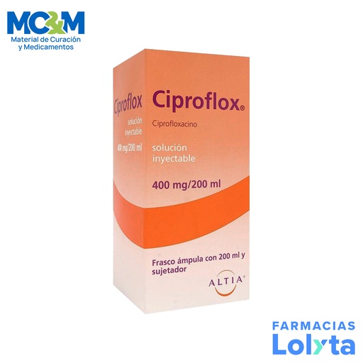 [344] CIPROFLOX SOL INY 400MG/200ML CIPROFLOXACINO LAB ALTIA